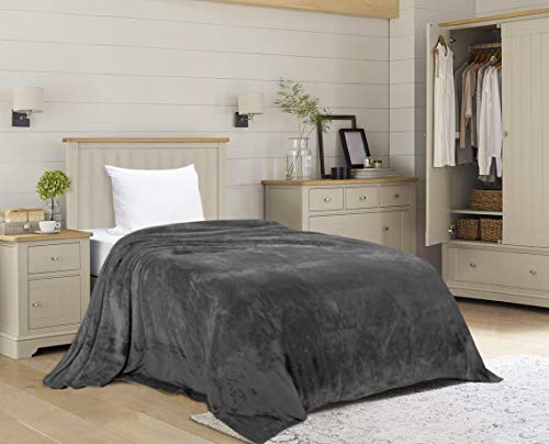 Utopia Bedding Fleece Blankets Bundle Pack Of Grey And Navy Twin Size Bed Blankets #TOP1
