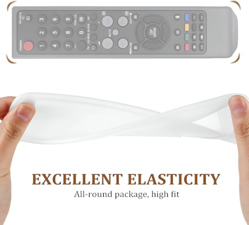 Image of Mshine Silicone Transparent Stretchable Protective Remote Cover Anti Dust Waterproof Scratch Resistant Protection Universal Flexible Fit for AC Remote Case (16x5x2cm Pack of 1)