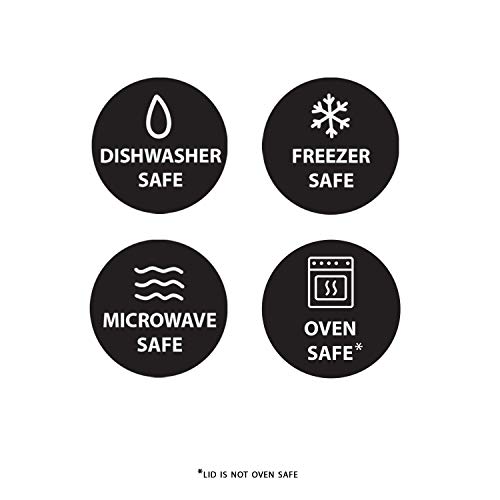 Fit & Fresh, 28 Ounces, Set Of 5 Locking Lids, Meal Prep, 5 Pack, Glass Storage Containers With Airtight Seal, 28 Oz, 28.4 Oz, Clear #TOP5