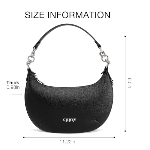 Bolso pequeño negro con cadena plateada para mujer miniatura 4