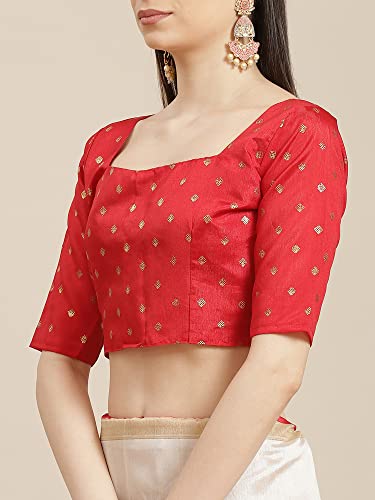 Image of AKHILAM Women's Banarasi Silk Printed Saree With Unstitched Blouse Piece (F011PJ160 Parent)