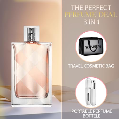 BRIT-Eau-de-Toilette-for-Women-33-Oz-Gift-Set-Pack-With-Toiletry-Bag-Portable-Travel-Size-Refillable-Perfume-Atomizer-Bottle