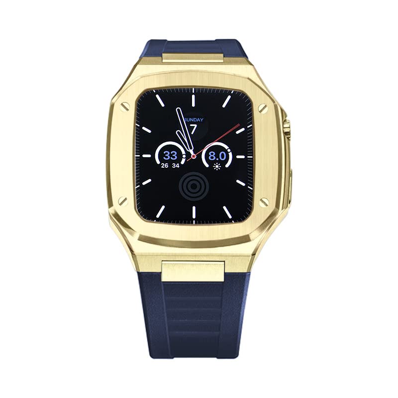 Bracelet de rechange Apple Watch avec lunette métal, idéal pour le bureau et le quotidien