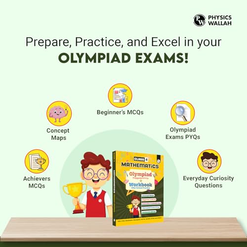 Image of PW Olympiad Plus Workbook For Class 4 Mathematics Prepguide, Concept Map, PYQs and Worksheets For After School Practice | IMO, iMO, Hindustan Olympiad, NSTSE, SEAMO, ISTSE and Others