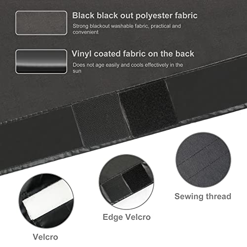 Vongfome Blackout Door Curtain French Door Curtain Adjustable Size Easy Install Glass Panel Window Curtain For Patio Door 1 Panel (Black, 26 X 40 Inch) #TOP4