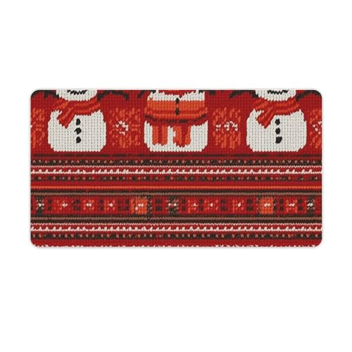 Tapis de souris de jeu de Noël grand format avec motif bonhomme de neige pour bureau