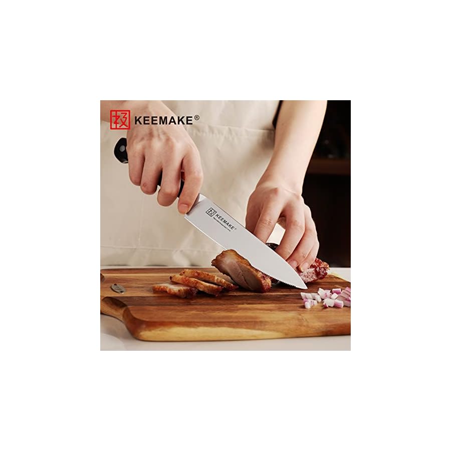 KEEMAKE-Kitchen-Knife-Set-3PCS-Sharp-High-Carbon-Stainless-Steel-Cooking-Knife-Set-with-Ergonomic-Handle-Chef-Knife-Meat-Knife-Paring-Knife-Kitchen-Utensils-Set-for-Meat-Vegetable-Fruit-Cutting KEEMAKE Kitchen Knife Set, 3PCS Sharp High Carbon Stainless Steel Cooking Knife Set with Ergonomic Handle, Chef Knife, Meat Knife, Paring Knife, Kitchen Utensils Set for Meat Vegetable Fruit Cutting