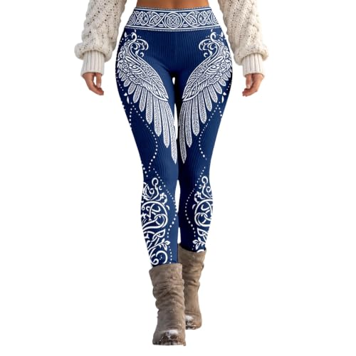 Women's Angel Wings High Waisted Casual Legging Pants Halloween Costume - image 2