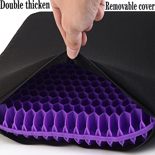 Extra Thicken Gel Seat Cushion For Long Sitting, Back, Sciatica, Tailbone Pain Relief Cushion, Use For The Car, Office, Wheelchair.(16.5×14.5×1.8Inch) #TOP4