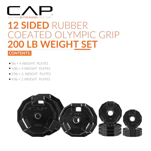 Image of CAP Barbell 2-Inch Olympic Cast Iron Plate Weight Set | 75-285 lbs | Multiple Options