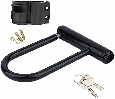 Antivol Vélo En U – Cadenas à Clé, Noir, Anti-poussière – Longueur 21 Cm – Pour VTT, Route