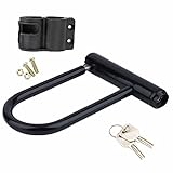 Bike U-Lock Heavy Duty Anti Theft Secure Locks with Keys and Mounting Bracket for Electric Scooters, Mountain Bikes, Road Bicycles, Doors