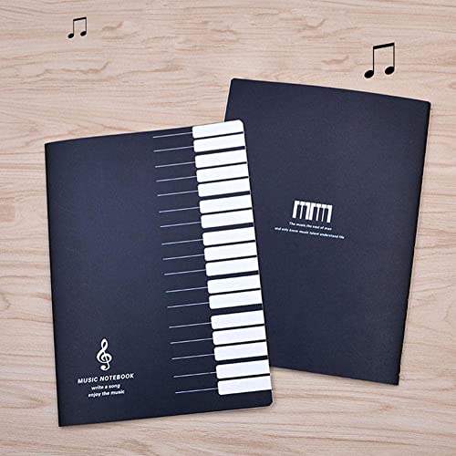 SYOSI Music Practice Notebook Music Composition Manuscript Staff Book Piano Violin Book Universal Five-line Notebook Music Manuscript Paper Piano Note Book Accessories, 4 Pack