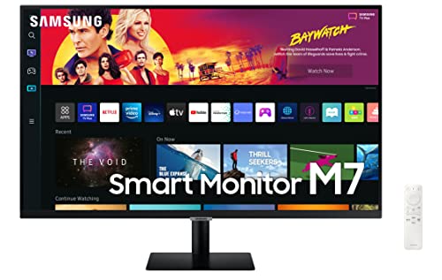Samsung S32BM702 – Monitor Smart de 32' 4K UHD (3840 x 2160, VA, Smart TV, HDMI, USB Tipo C, Bluetooth, AirPlay, WiFi, Office 365, 16:9, 60 Hz, Dex Inalámbrico, Altavoces Integrados), negro