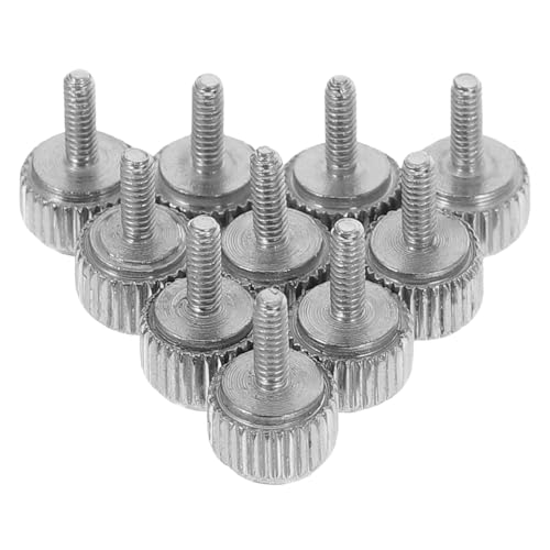 NUOBESTY M1.6 Vernier Calipers Threaded Knurled Thumb Screws 10-Pack Metal Locking Screws for Precision Measurement Industrial Mechanical Use