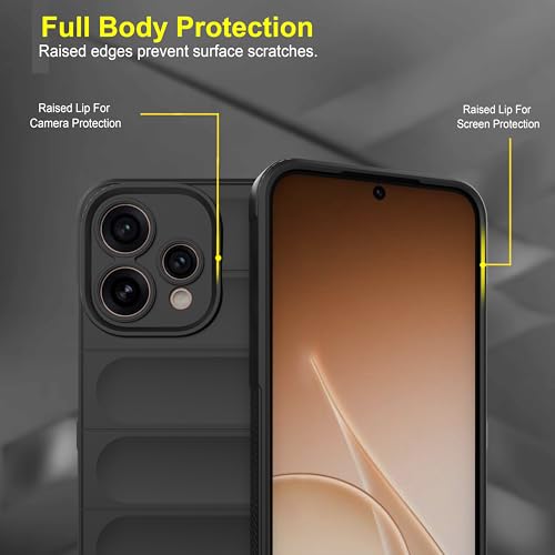 Image of amazon basics Back Case Cover for Oppo Reno 15 5G | Compatible for Oppo Reno 15 5G Back Cover | Liquid Silicon Magic Case with Camera Protection | Black