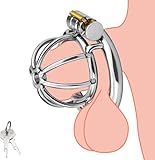 Metal Male Chastity Device Small 304 Steel Stainless Comfortable Cock Cage Adult Game Sex Toy Chastity Lock for Men Breathable Chastity Device Breathable Male Bird Cage Sweater H7C9