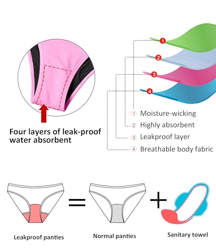 Image of Beautikini Period Spaghetti Straps Bikini Swimwear Bathing Suit for Women | Leakproof Bathing Suit,Removable Pads,Tie Back Spaghetti Straps,4-Layer Leak Proof Lining,Bikini Top and Low Waist Bottoms
