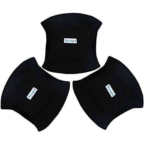 Paw Legend Washable Dog Belly Band Wrap Diapers For Male Dog | High Absorbing Puppy & Doggy Diapers Male (3 Pack,Black,Black,Black,Xs) #TOP3
