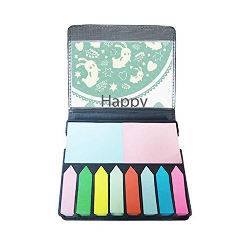Notes autocollantes Pâques marque-page œuf vert lapin en boîte