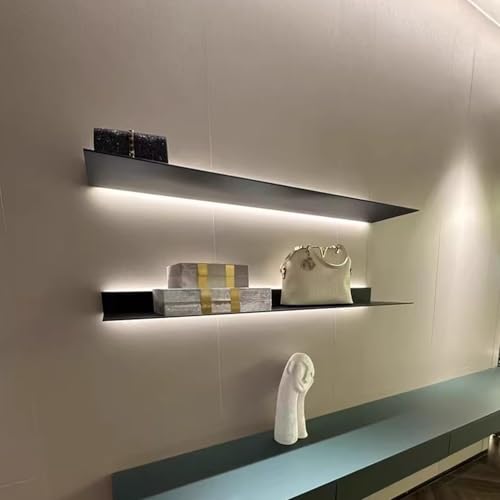 Étagères flottantes fixées au mur pour illuminer votre salon ou chambre