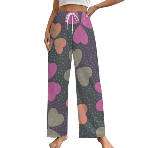 Vêtement de nuit Feuille De Cœur : pantalon de pyjama femme au fini soigné S