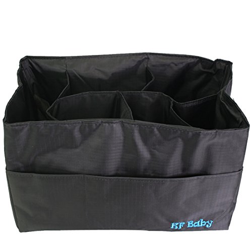 KF Baby Diaper Bag Insert Organizer - 12 x 6.4 x 8 inch, Black - Thumbnail 6