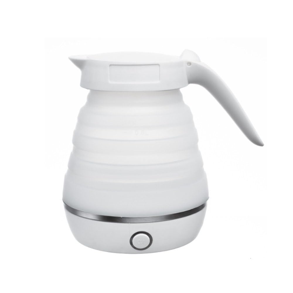 PAHION 0,6L Bollitore Elettrico da Viaggio Pieghevole Portatile Bollitore in Silicone Alimentare Bollitura Rapida per La Casa Campeggio All'aperto Viaggi Escursionistici Doppia Tensione 110V-220V