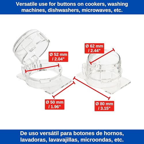 Miniatura 5 de Seguro Para Niños Para Pomos De Cocina, 2 Pzs, Montaje Sin Desmontaje Del Pomo, Para Pomos De Cocina De Ø Máx. 51 X 45 Mm Con Una Distancia Mínima De 63 Mm, Pomos De Cocina Para La Protección De Bebés