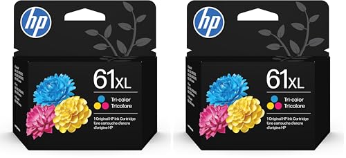 Image of HP 61XL Tri-Color High-Yield Ink | Works with DeskJet 1000,1510,2050,2510,2540,3000,3050,3510; Envy 4500,5530; OfficeJet 2620,4630 | Instant Ink Eligible-| CH564WN-| Packaging May Vary,(Pack of 2)