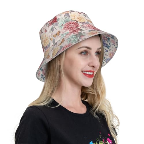 Image of Bucket Hat Double-Side-Wear Reversible Sun Hat Beach Travel Hiking for Women Men