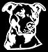 Pitbull Side Face WHITE Vinyl Car/Laptop/Window/Wall Decal