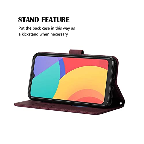 GloryShop Capa tipo carteira para Motorola Moto G50, couro de poliuretano transversal, capa flip com