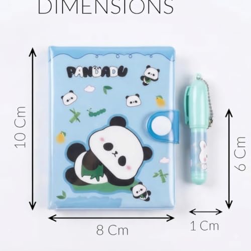 Image of AK-Store Cartoon Pocket Diary with Small Pen, Writing Notebook for Kids Boys Girls, Cartoon Stationery Set for Students Children Birthday Return Gifts (Panda)
