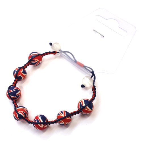 Ixium Union Jack Friendship Bracelet Perfect for 2012 Diamond Jubilee and Olympic Parties