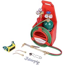 Oxygen Acetylene Torch Kit, Portable Professional Tote Oxy Acetylene Torch Kit Oxygen & Acetylene Tanks, Gauge, Oxyacetylene Cutting Torch Kit, Welding Brazing Cutting Torch Kit