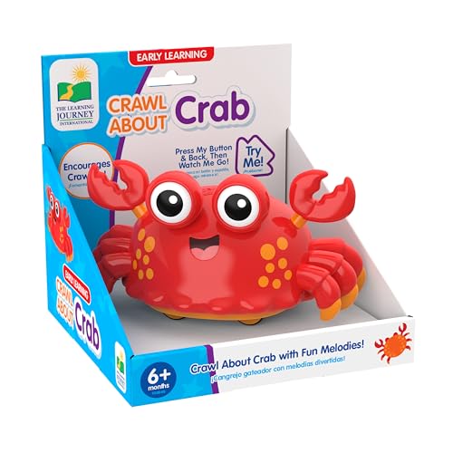 The Learning Journey Crawl About Crab Musical Crawling Toy for Babies Interactive Movement Aid with Songs Developmental Baby Toy for Ages 6+ Months