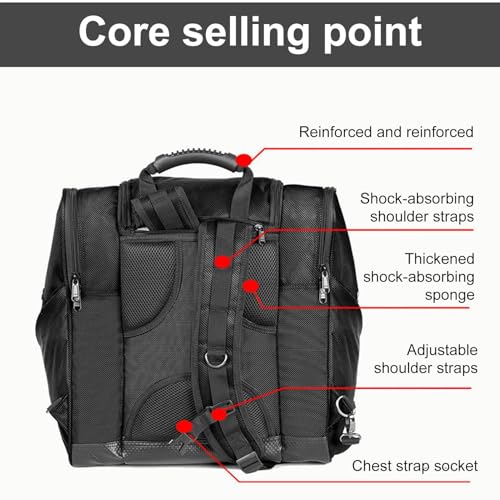 Bolsa de esquí impermeable con capacidad de 50L y compartimentos para botas y casco 3