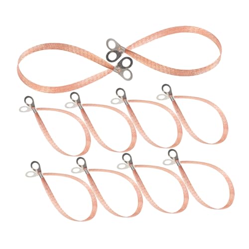 Luxshiny 10pcs High Performance Ground Wire Automotive Grounding Braids Car Ground Strap Kit Reliable Grounding Supplies