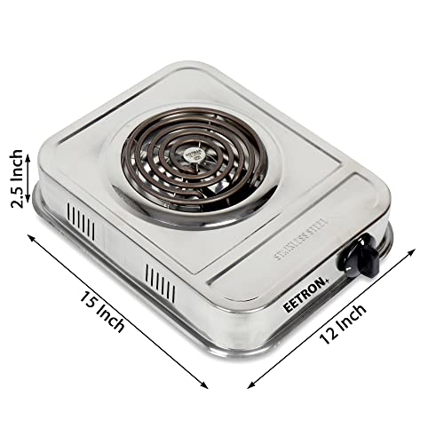Image of Electric Induction Hot Plate Stove Electric Chula 2000 Watts Cooking Heater Cooktop Stainless Steal Manual Induction