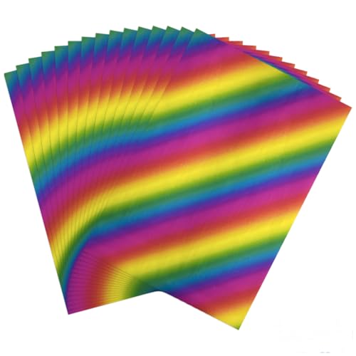 BAOFALI 50 Pcs Toner Reactive Foil，Foil Paper for Toner Foiling Foil by Laser Printer and Laminator, for Scrapbooking Paper Crafts 7.9x11.4inch （Colorful）