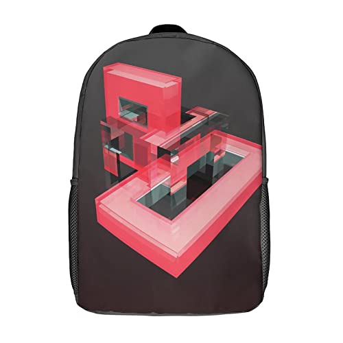 Sac d'école unisexe grand format 17 pouces imprimé en 3D mode décontractée