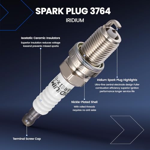 Image of 4-Pack UF562 Ignition Coils & 3764 Spark Plugs Kit Compatible with Suzuki Grand Vitara 2006 2007 2008, V6 2.7L - Replaces 3340065J00 5C1785 E1062 & more