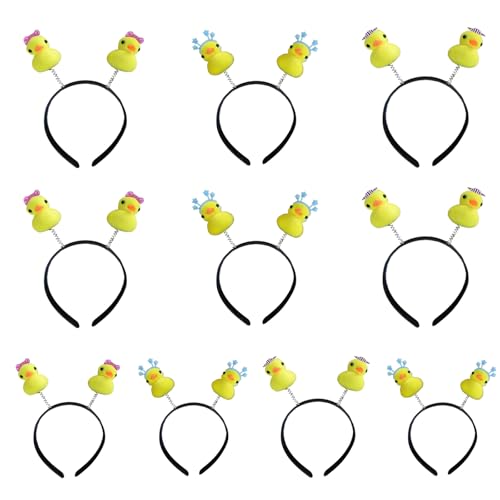 Lot de 10 bandeaux cheveux oreilles jaunes pour femmes et enfants style quotidien