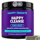 Happy Fridays - para Detox- Wormwood Black Walnut Clove Cleanse for Humans, Digestive Support & Gut Health, with Garlic and Oregano Leaf - - Vegan, Non-GMO Capsules - for Adults