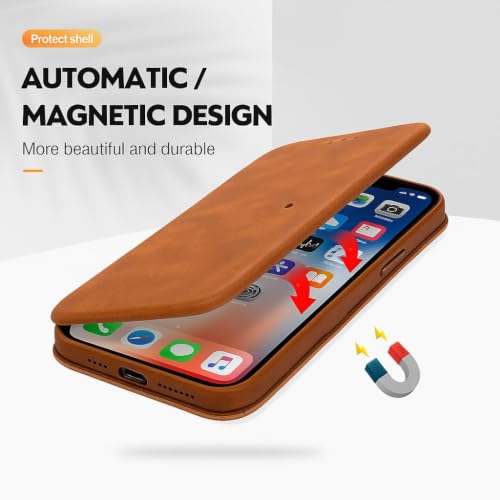 Image of Premium Vegan Leather Flip Wallet Phone Cover with Card Slot | Slim Durable Case with Kickstand, Magnetic Closure & Privacy Protection for Smartphones (Motorola Moto Edge 70) Black