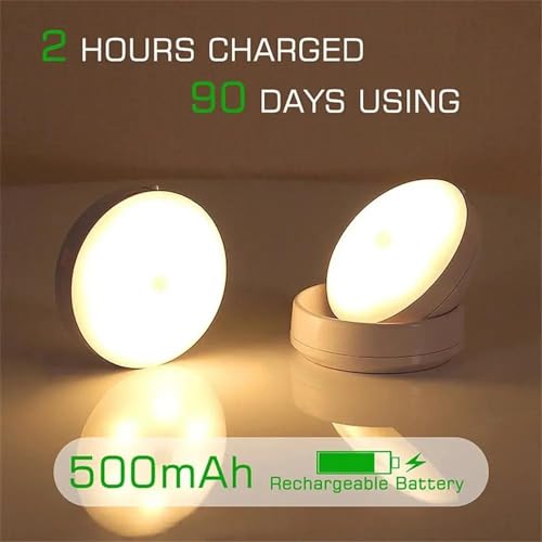 Applique murale rechargeable PIR 360° sans fil blanche - 6