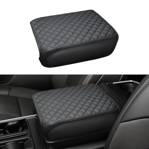 Image of INTGET Center Console Cover for 2026 Ford F150 Accessories 2021 2022 2023 2024 2025, for 2022-2026 F150 Lightning Interior Middle Armrest Arm Rest Cushion Protector(Only fit for Work Surface Console)