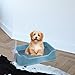 Dog Litter Pan Indoor Potty Tray with Spoon Small Animal Toilet Box for Small Dogs Ferrets Bunny Small Animals, Blue