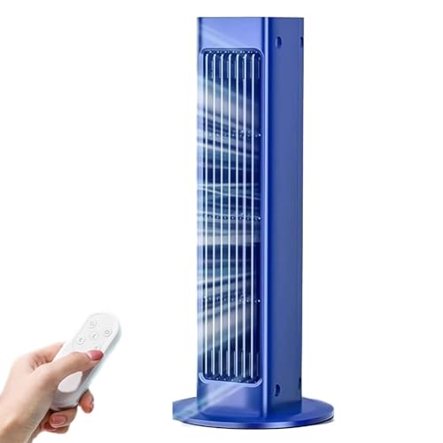 Mini ventilateur climatiseur rechargeable bleu mural avec télécommande 3 vitesses